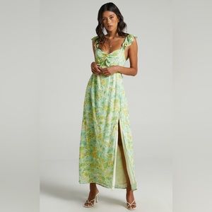 Showpo Green Floral Maxi Dress